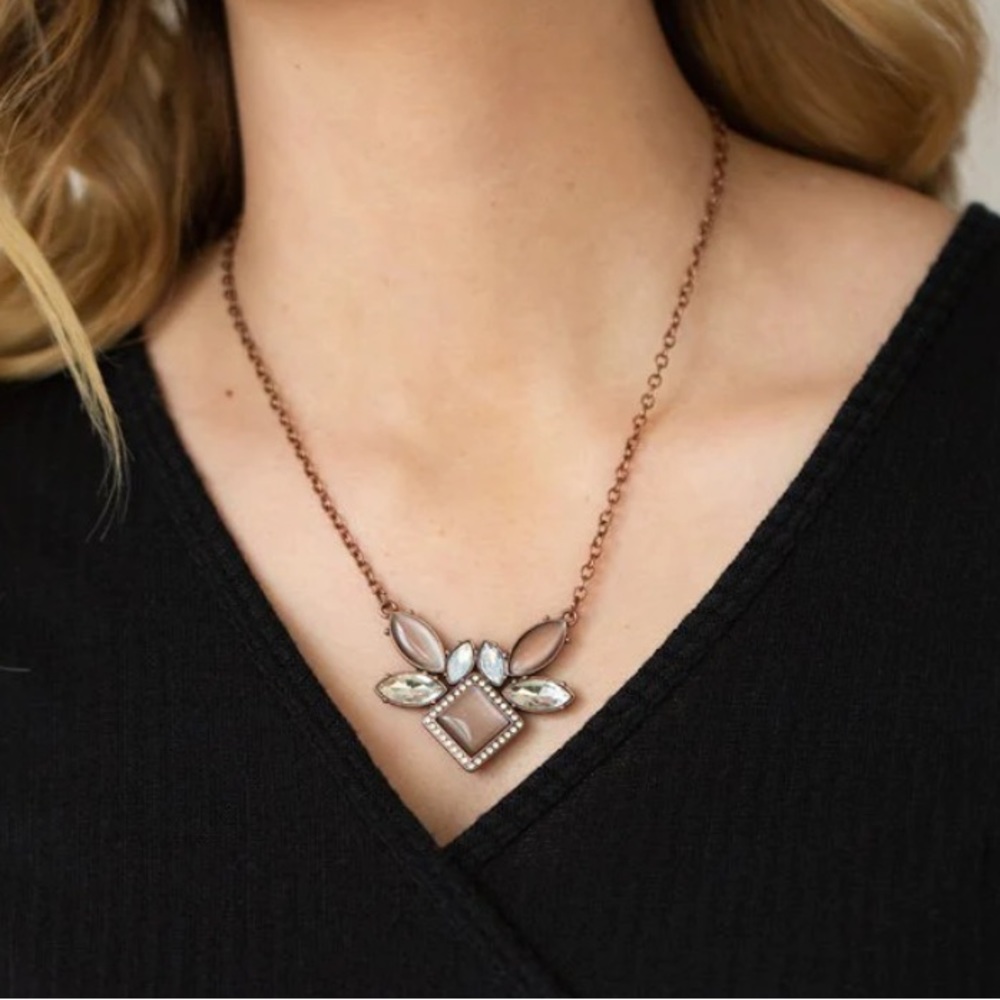 Cats Eye Copper Necklace